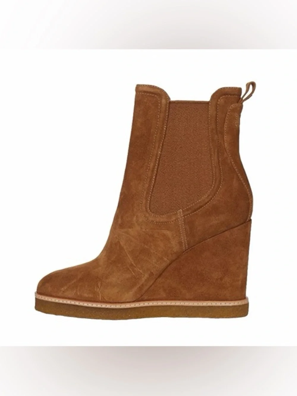 Veronica Beard Womens Aari 2 Brown Suede Wedge Boots Shoes 8 M